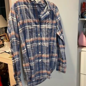 Theory plaid blouse multicolored
